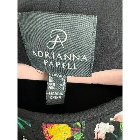 Adrianna Pappell Fractured Floral Print Dress Fit and Flare Size 4 wedding guest - Picture 6 of 8